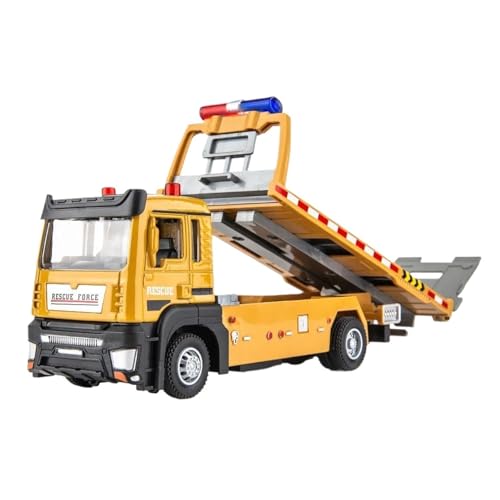 Mini Auto Spielzeug 1:32 Für Flache Trailerk Van Typ Legierung Metall Auto Transporter Wrecker Truck Pull Back Sound Und Licht Wohnkultur von CYQOCD