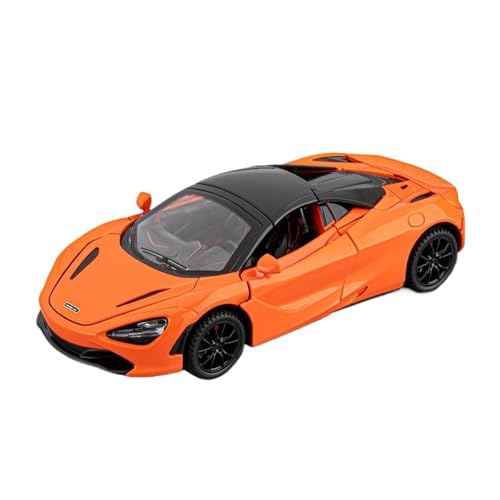 Mini Auto Spielzeug 1:32 Für McLaren 720s Legierung Maßstab Auto Simulation Realistische Spielzeug Modell Sound Und Licht Ornament Wohnkultur(Orange) von CYQOCD