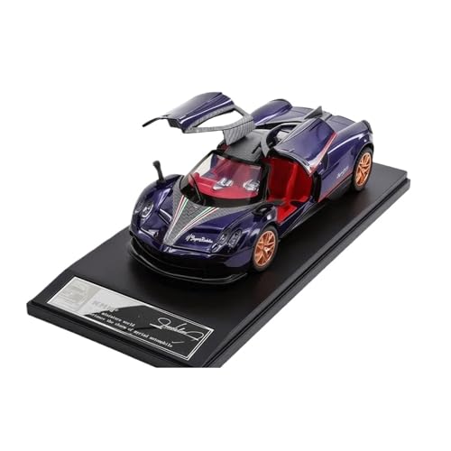 Mini Auto Spielzeug 1:32 Für Pagani Windjammer Sportwagen Legierung Automodell Sound Und Licht Pullback Spielzeug Bastler Ornamente Wohnkultur(Purple) von CYQOCD