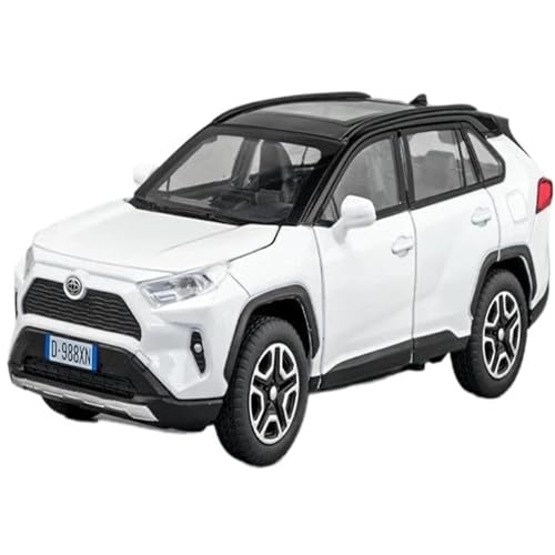 Mini Auto Spielzeug 1:32 Für RAV4 SUV 2023 Metalllegierung Modellauto Sound Und Licht Pull Back Auto Sammlung Fahrzeuge Wohnkultur von CYQOCD