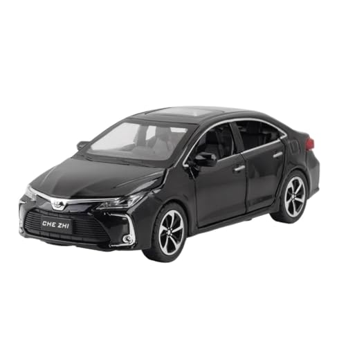 Mini Auto Spielzeug 1:32 Für Toyota Corolla Hybrid Legierung Modell Auto Metall Mit Sound Und Licht Erwachsene Skala Dekor Wohnkultur(Black) von CYQOCD