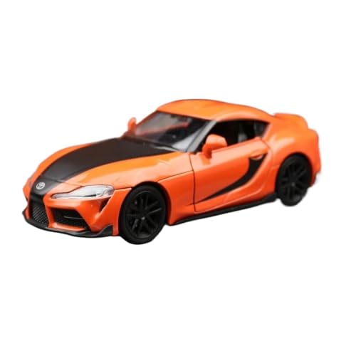 Mini Auto Spielzeug 1:32 Für Toyota Supra GR Legierung Automodell Pull Back Sound Und Licht Spielzeug Erwachsenensammlung Wohnkultur(Orange) von CYQOCD