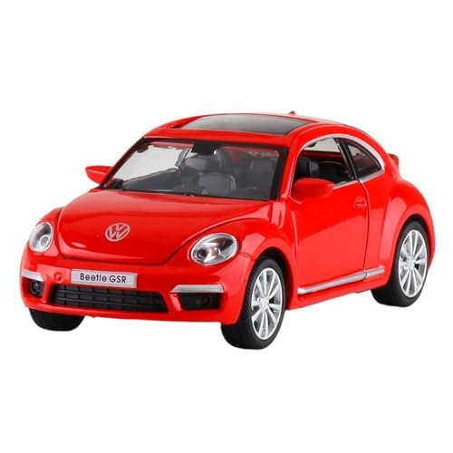 Mini Auto Spielzeug 1:32 Für Volkswagen Beetle GSR Sound Und Licht 4-türiges Automodell Legierungsauto Realistisches Simulationsspielzeug Wohnkultur von CYQOCD