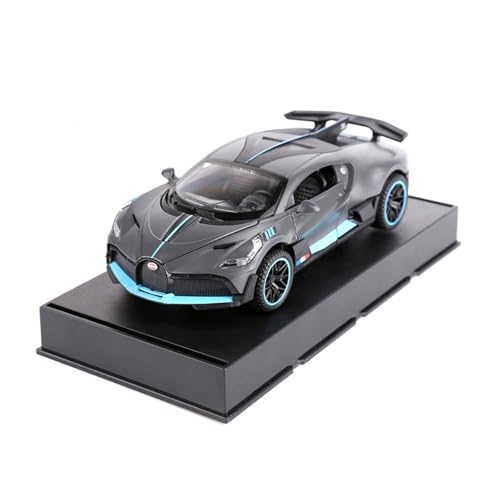 Mini Auto Spielzeug 1:32 für Bugatti Divo Supercar Sound und Licht Pull Back 3 offene Türen Legierung Auto Sammlung Spielzeugmodell Wohnkultur(Gray) von CYQOCD