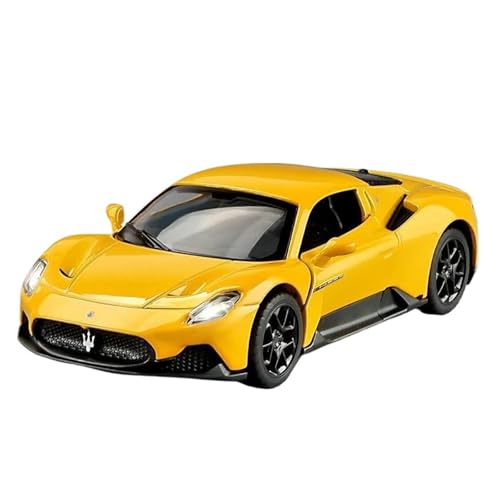 Mini Auto Spielzeug 1:33 Für Maserati MC20 Supercar Legierung Modell Auto Spielzeug Metall Casting Sound Und Licht Auto Spielzeug Wohnkultur(Yellow) von CYQOCD