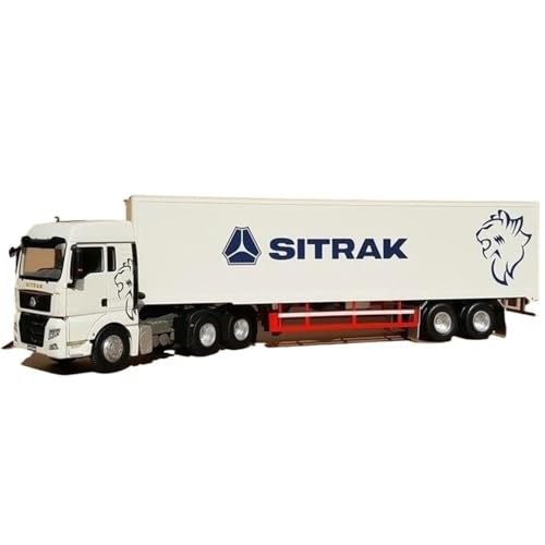 Mini Auto Spielzeug 1:36 Für Sitrak Truck C7H Legierung Auto Container Truck Modell Diecast Toys Weiß Und Rot Display-Modell Wohnkultur(White) von CYQOCD