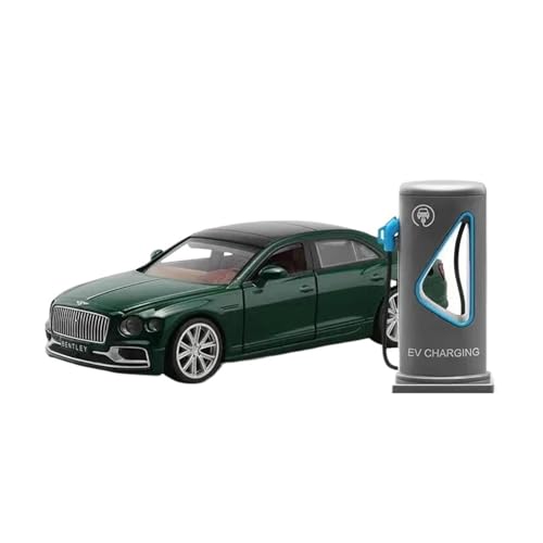 Mini Auto Spielzeug 1:38 Für Bentley Flying Spur Hybrid Ladestapel Legierung Autos Modell Sound Licht Pull Back Fahrzeug Spielzeug Wohnkultur(Green) von CYQOCD