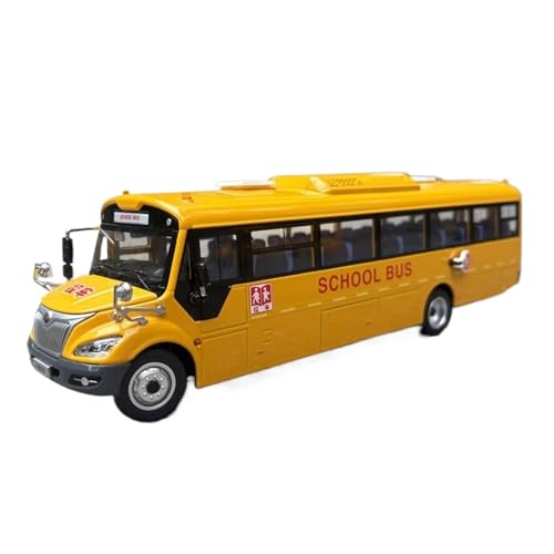 Mini Auto Spielzeug 1:42 Für Yutong Bus ZK6109DX Schulbus S11 Bus Realistisches Legierungsfahrzeug Familienbetrachtung Wohnkultur(Yellow A) von CYQOCD