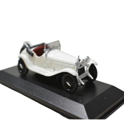 Mini Auto Spielzeug 1:43 Für Alfa Romeo 6C 1750 Weiß Vintage Cabrio Legierung Auto Display Ornament Modell Wohnkultur von CYQOCD