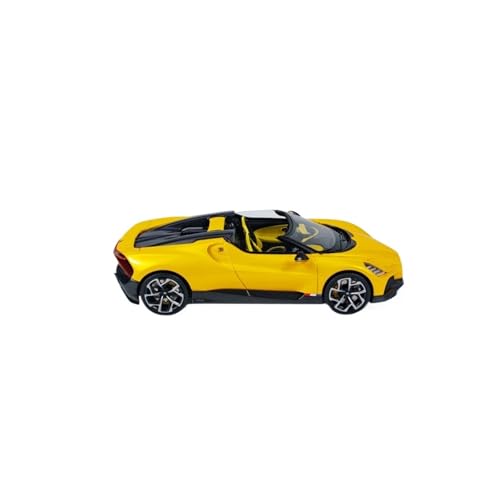 Mini Auto Spielzeug 1:43 Für Bugatti W16 Mistral Gelbes Metallautomodell Ornamente Für Den Innen- Und Außenbereich Wohnkultur von CYQOCD