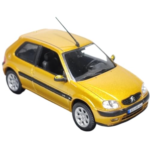 Mini Auto Spielzeug 1:43 Für Citroën Saxo Limousine Druckguss Metall Ornamente Mini Auto Modell Gelb Dekoration Wohnkultur von CYQOCD