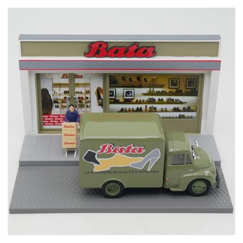 Mini Auto Spielzeug 1:43 Für Citroen U23 Grün Schuh Shop Szene Sandbox Citroen Minivan Legierung Auto Form Simulation Spielzeug Wohnkultur von CYQOCD