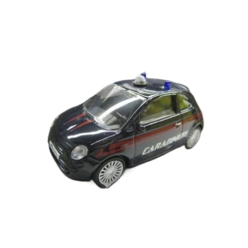 Mini Auto Spielzeug 1:43 Für FIAT Polizei Feuerwehrauto Kommandowagen Legierung Automodell Metall Ornament Druckguss Dekoration Wohnkultur(Black) von CYQOCD
