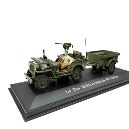 Mini Auto Spielzeug 1:43 Für Jeep Willys Trailer Figuren Legierung Simulation Militär Geländewagen Modell Szene Simulation Wohnkultur von CYQOCD