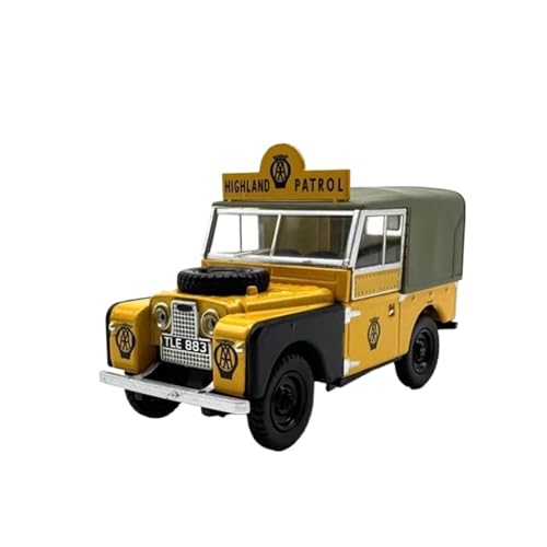 Mini Auto Spielzeug 1:43 Für Land Rover 88 Highland Patrol Geländewagen Kleine Druckguss-Spielzeugautomodelle Gelb Wohnkultur von CYQOCD