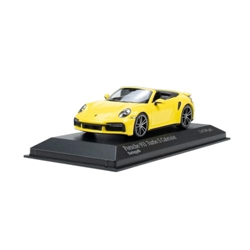 Mini Auto Spielzeug 1:43 Für Legierung Porsche 911 (992) Turbo S Cabriolet Auto Modell Gelb Hause Dekoration Spielzeug Wohnkultur von CYQOCD