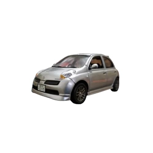 Mini Auto Spielzeug 1:43 Für Nissan March 12SR 15SR Multicolor Limousine Legierung Automodell Kleines Dekorationsmodell Wohnkultur(Silver) von CYQOCD