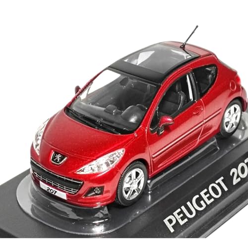 Mini Auto Spielzeug 1:43 Für Peugeot 207 3p Rote Limousine Druckguss-Automodell Sammlerspielzeug Display (vergriffen) Wohnkultur von CYQOCD