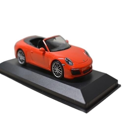 Mini Auto Spielzeug 1:43 Für Porsche 911 (991) Carrera 4 Retro Cabrio Legierung Auto Modell Home Souvenir Orange Wohnkultur von CYQOCD