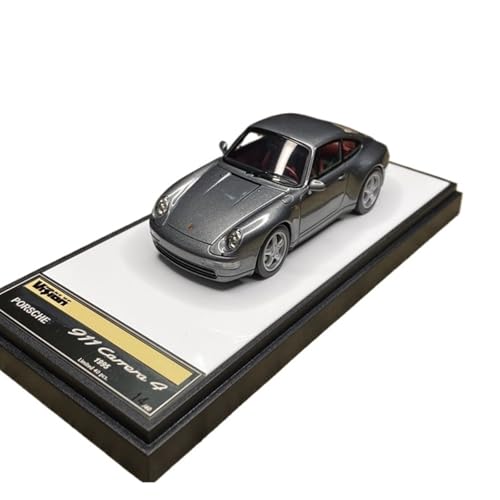 Mini Auto Spielzeug 1:43 Für Porsche 911 993 Carrera 4 VM145 1995 Graue Harzlimousine Realistische Statische Autoanzeige Wohnkultur von CYQOCD