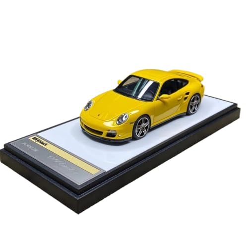 Mini Auto Spielzeug 1:43 Für Porsche 911 997 Turbo VM190 2006 Harzmodell Legierungsauto Druckgussmetallornamentmodell Wohnkultur(Yellow) von CYQOCD
