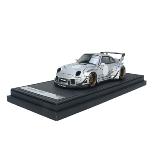 Mini Auto Spielzeug 1:43 Für Porsche RWB 993 Silber Harz Auto Serie Simulation Auto Modell Realistische Szene Modell Wohnkultur von CYQOCD