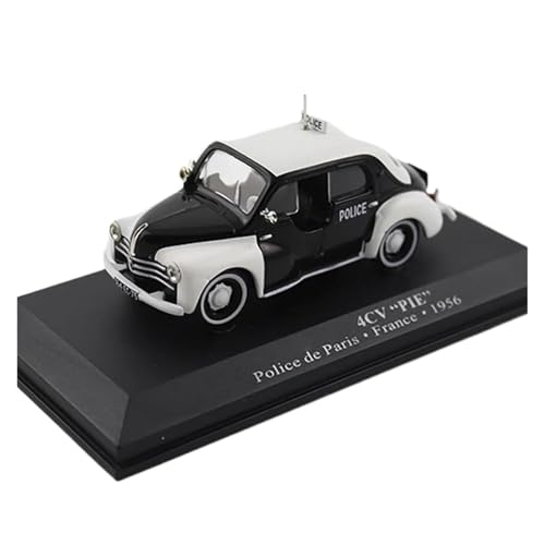 Mini Auto Spielzeug 1:43 Für Renault 4CV Polizeiauto 1956 Legierung Sammlerauto Modell Klassisches Modell Fan Dekoration Wohnkultur von CYQOCD