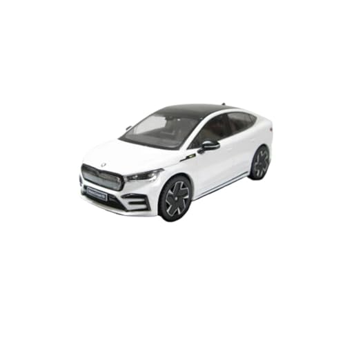 Mini Auto Spielzeug 1:43 Für Skoda Enyaq Coupe RS Legierung Auto Modell Zwei-Farbe Metall Limousine Modell Sammlung Dekoration Wohnkultur(White) von CYQOCD