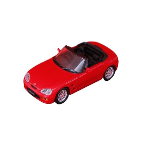 Mini Auto Spielzeug 1:43 Für Suzuki Cappuccino 1991 Kei Car Kleiner Zweisitziger Sportwagen Rotes Cabrio Retro-Auto Wohnkultur von CYQOCD
