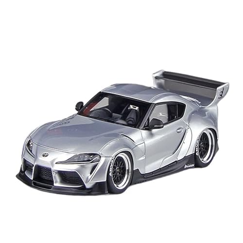 Mini Auto Spielzeug 1:43 Für Toyota Pandem Gr Supra Ver.1 2019 Harz Fahrzeug Multicolor Limited Edition Realistische Modell Wohnkultur(Silver) von CYQOCD