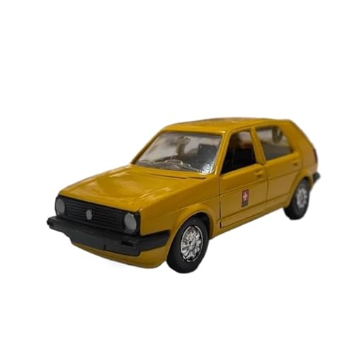 Mini Auto Spielzeug 1:43 Für Volkswagen Ptt Golf Mk2 Legierung Sammlung Auto Modell Statische Räumliche Dekoration Display Wohnkultur(Yellow) von CYQOCD