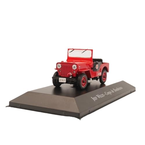 Mini Auto Spielzeug 1:43 Für Willys Jeep Feuerpatrouille Auto Polizei Legierung Auto Modell Simulation Miniatur Fahrzeuge Dekoration Wohnkultur von CYQOCD