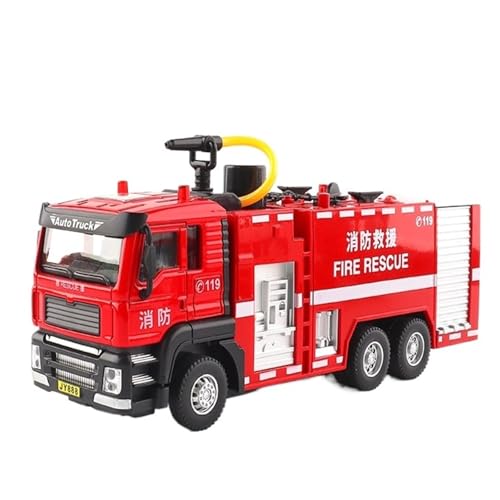 Mini Auto Spielzeug 1:50 Für Legierung Engineering Fahrzeug Modell Feuerwehrauto Wassertanker Sprühleiter Feuerwehrauto Familienspielzeug Wohnkultur(Red A) von CYQOCD