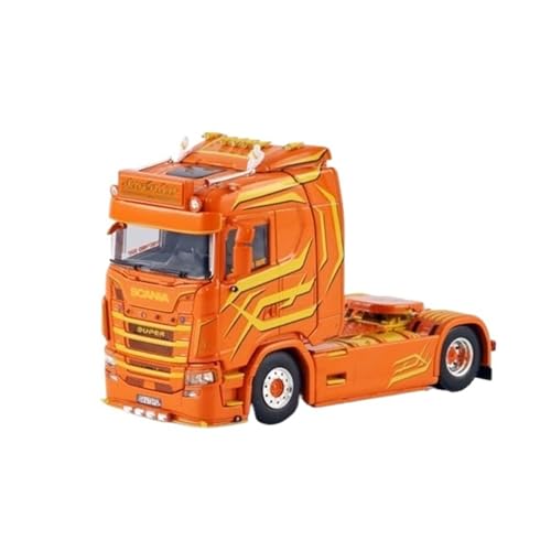 Mini Auto Spielzeug 1:50 Für Scania CS20N 4X2 LKW-Modell Frontmodell Druckgussspielzeug Orange Aurénico 01-4705 Wohnkultur von CYQOCD