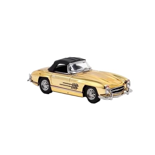 Mini Auto Spielzeug 1:64 Für 300SL Klassische Legierung Dekoration Spielzeug Modell Vordere Und Hintere Abdeckungen Können Geöffnet Werden Wohnkultur(Gold) von CYQOCD