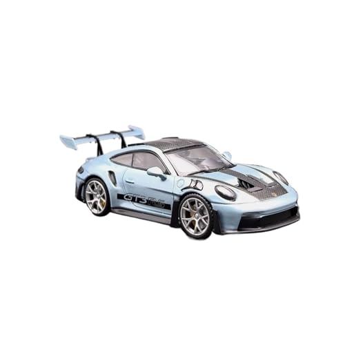 Mini Auto Spielzeug 1:64 Für 911 GT3RS Supercar Farbverlauf Silber Blau Legierung Kleine Maßstab Auto Modell Metall Sammlerstücke Wohnkultur(Blue A) von CYQOCD