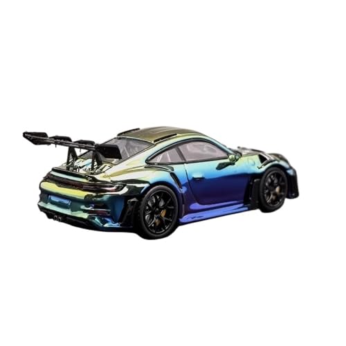Mini Auto Spielzeug 1:64 Für 911 GT3RS Supercar Farbverlauf Silber Blau Legierung Kleine Maßstab Auto Modell Metall Sammlerstücke Wohnkultur(Metallic) von CYQOCD