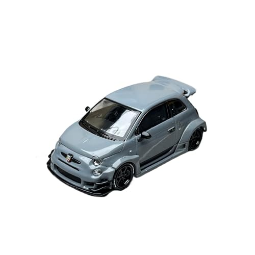 Mini Auto Spielzeug 1:64 Für Abarth 595 Graues Kurzheck-Legierungs-Miniatur-Ornamente-Automodell Sportwagen-Spielzeug Wohnkultur von CYQOCD
