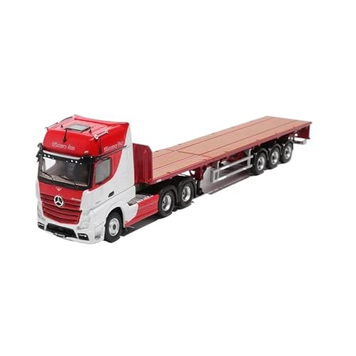 Mini Auto Spielzeug 1:64 Für Actros 3-achs Anhänger Auto LKW Legierung Modell Geeignet Für Display Sammler Spielzeug Fahrzeug Wohnkultur(Red) von CYQOCD