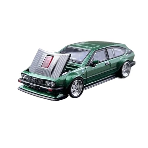 Mini Auto Spielzeug 1:64 Für Alfa Romeo GTV6 Legierung Auto Modell Maßstab Fahrzeug Front Haube Kann Geöffnet Werden Sammler Limousine Wohnkultur(Green) von CYQOCD