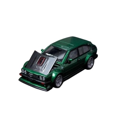 Mini Auto Spielzeug 1:64 Für Alfa Romeo GTV6 Widebody Modifizierte Frontabdeckung Öffnet Legierung Auto Modell Maßstab Fahrzeug Ornamente Wohnkultur(Green) von CYQOCD