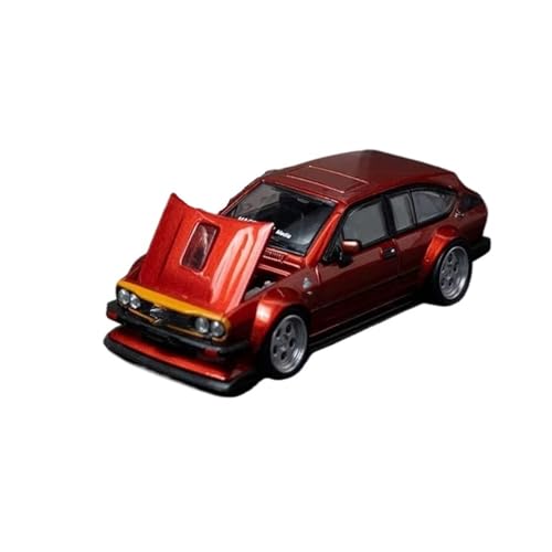 Mini Auto Spielzeug 1:64 Für Alfa Romeo GTV6 Widebody Modifizierte Frontabdeckung Öffnet Legierung Auto Modell Maßstab Fahrzeug Ornamente Wohnkultur(Red) von CYQOCD
