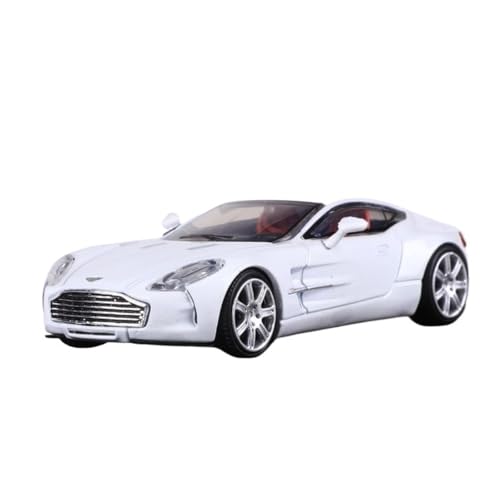 Mini Auto Spielzeug 1:64 Für Aston Martin ONE77 Multicolor Legierung Auto Modell Display Reise Spielzeug Display Sammlung Wohnkultur(White) von CYQOCD