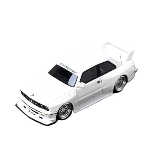 Mini Auto Spielzeug 1:64 Für BMW E30 Modifizierte Wide Body Collector's Edition Harz Automodell Indoor Display Stand Dekoration Wohnkultur(White) von CYQOCD