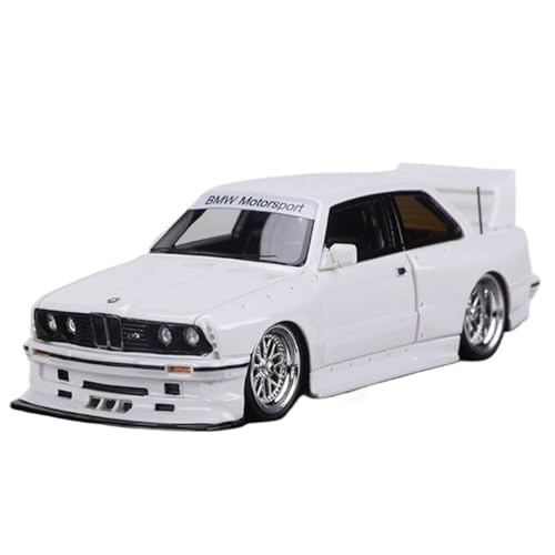 Mini Auto Spielzeug 1:64 Für BMW E30 Widebody Modifiziertes Simulationsharz-Automodell Sammlungsausstellungsmodell Wohnkultur(White) von CYQOCD