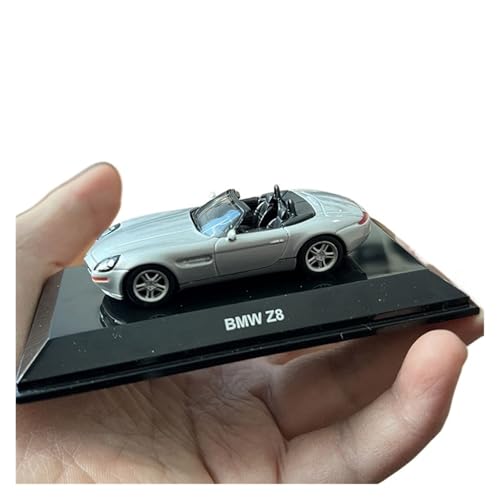 Mini Auto Spielzeug 1:64 Für BMW Z8 Cabrio Sport Maßstab Legierung Automodell Metall Kunstwerk Weinschrank Dekoration Wohnkultur(Silver) von CYQOCD