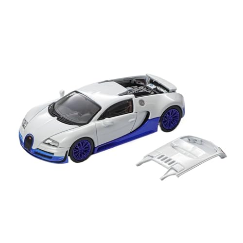 Mini Auto Spielzeug 1:64 Für Bugatti Veyron Kleinwagenmodell Aus Legierung Carbon Edition Duplex Edition Fahrzeugdekor Wohnkultur(White) von CYQOCD