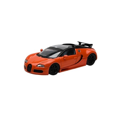 Mini Auto Spielzeug 1:64 Für Bugatti Veyron Legierung Auto Modell Sammeln Kleine Maßstab Ornament Nostalgie Souvenir Wohnkultur(Orange) von CYQOCD