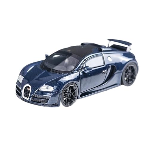 Mini Auto Spielzeug 1:64 Für Bugatti Veyron Lila Carbon Verfärbung Carbon Fiber Resin Automodell Statisches Sammlungsspielzeug Wohnkultur(Blue C) von CYQOCD