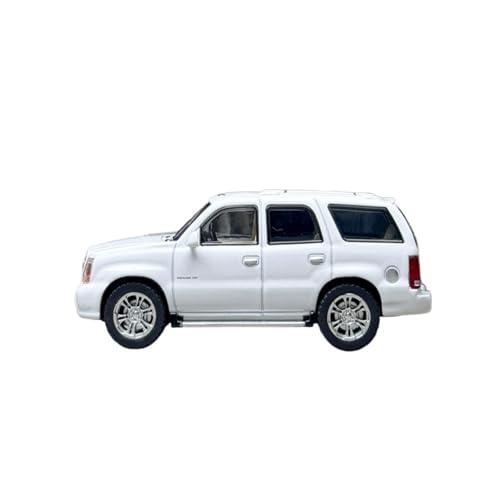 Mini Auto Spielzeug 1:64 Für Cadillac 2005 Escalade SUV Legierung Miniatur Dekorative Auto Modell Display Stand Ornamente Wohnkultur(White) von CYQOCD